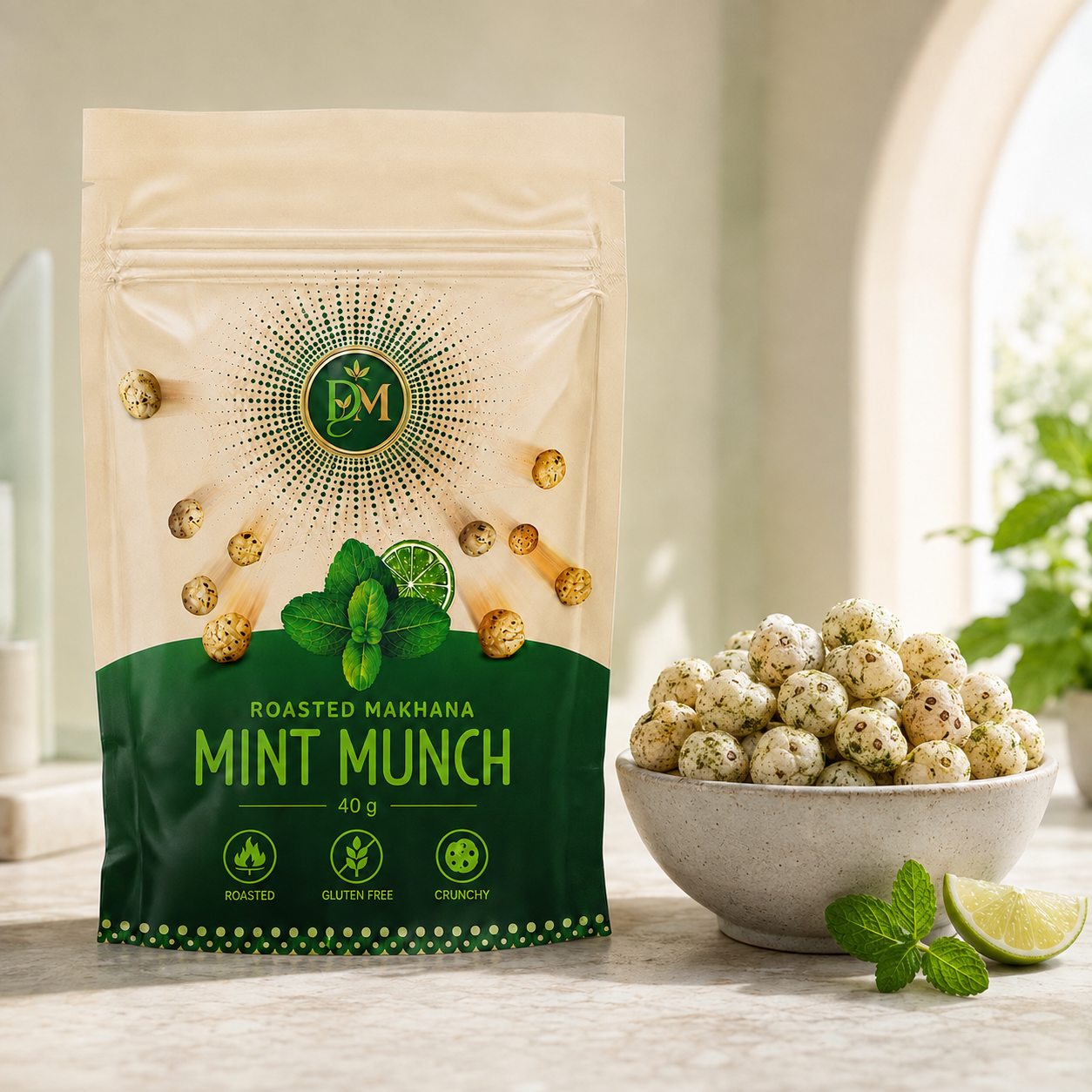 Roasted Makhana Snacks (Mint Munch) (40 g)